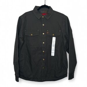 Men’s Coleman Fleece Lined Canvas Green Jacket - size small